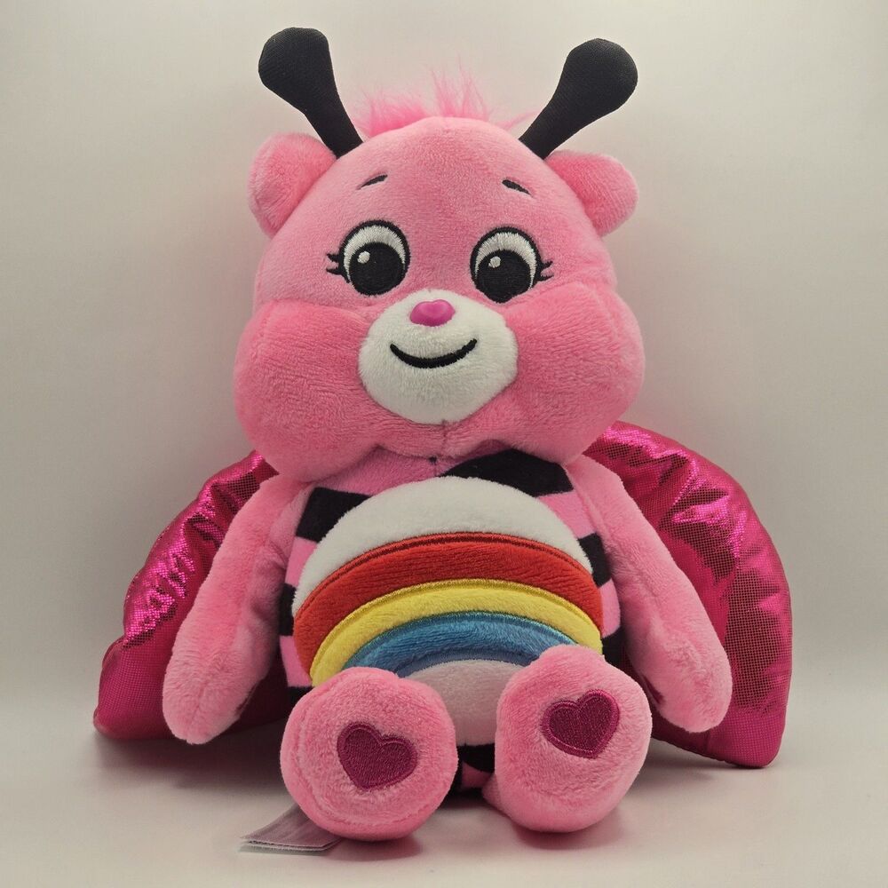 Care Bear Lady Bug Cheer Bear Bean Stuffed Animal Plush Doll 9" Special Edition